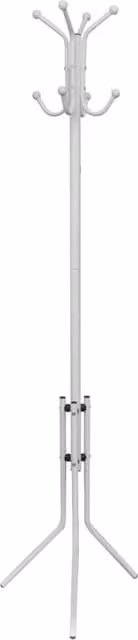 Berkfield Home Classic Metal Tripod Coat Stand in Glossy White