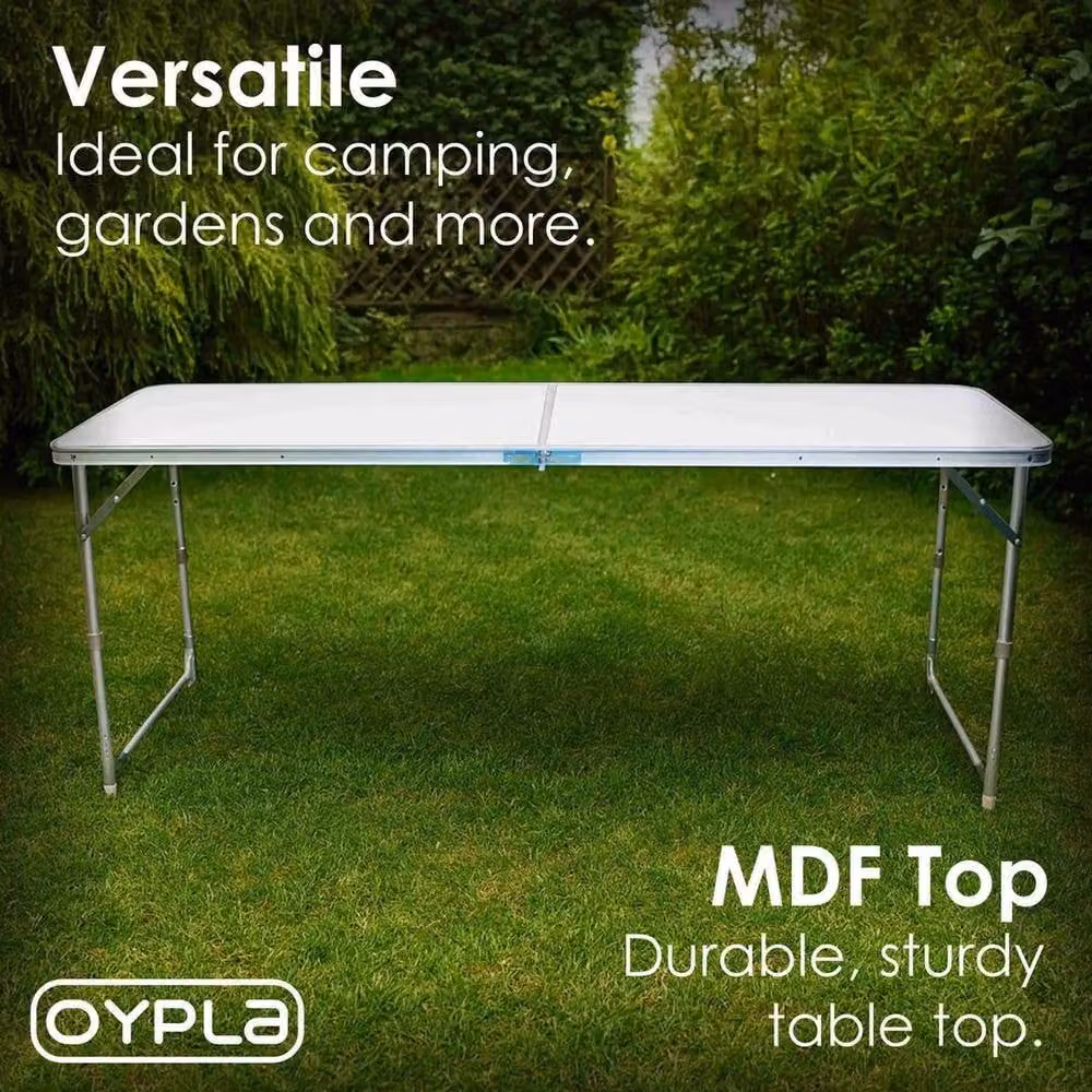 FORGEVIO White Folding Outdoor Camping Hobby Kitchen Work Top Table – 2