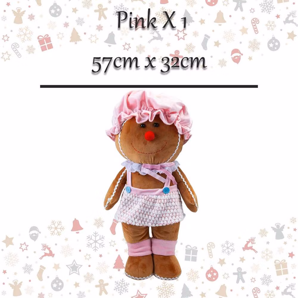 VFM e-Store Christmas Standing Gingerbread Decoration, Pink, H 57 cm x W 32 cm – 2