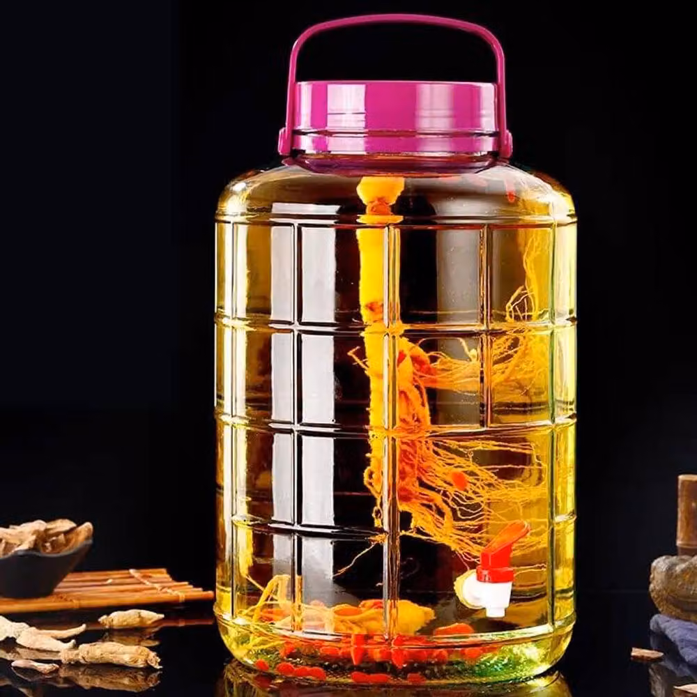 ATEK Transparent Glass Food Storage Canister with Airtight Lid, 5 l – 8