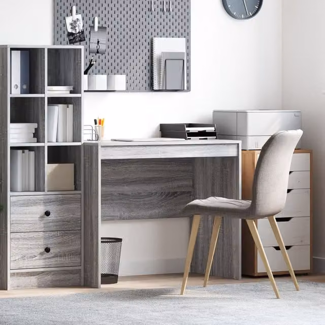 Berkfield Home Grey Writing Desk, W/D/H: 90 x 50 x 76 cm – 1