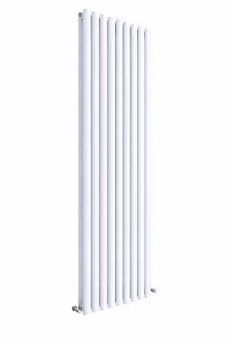 Nuie HL327 Revive Modern Wall Mount Designer Vertical Double Panel Radiator, H 180 x W 52.8 x D 7.8 cm, High Gloss White