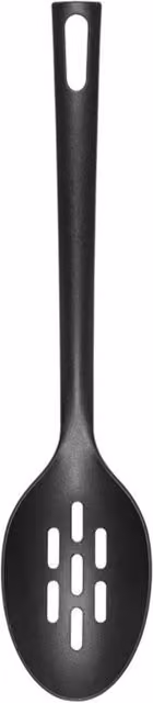 Chef Aid Black Nylon Slotted Cooking Spoon and Skimmer