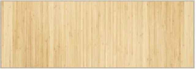Berkfield Home Rectangular Bamboo Rug in Natural Sand, W: 70 cm, L: 200 cm – 1