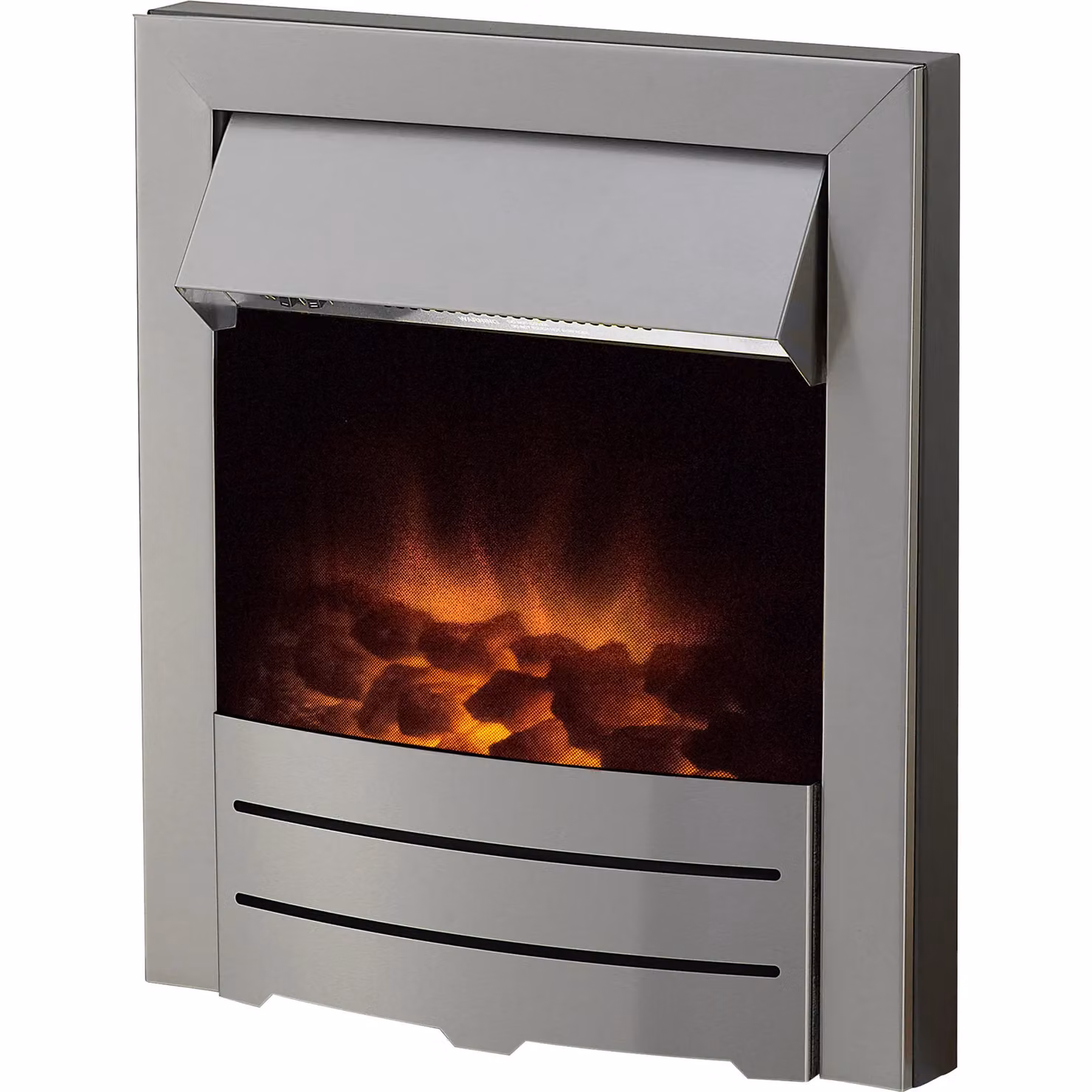 Adam Fires & Fireplaces Colorado Electric Fire in Brushed Steel and Black – 2