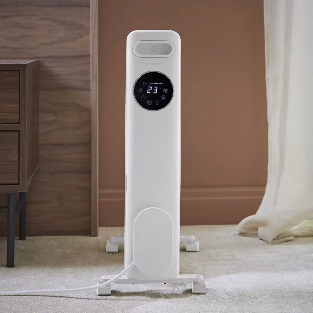 Morphy Richards HeatFlux 2.5kW Digital Oil Filled Radiator with Remote Control, White – 3