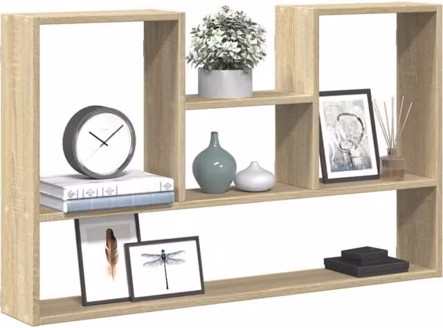 Berkfield Home Sonoma Oak Wall Shelf, Brown, W: 99 cm, D: 15 cm, H: 60 cm – 1