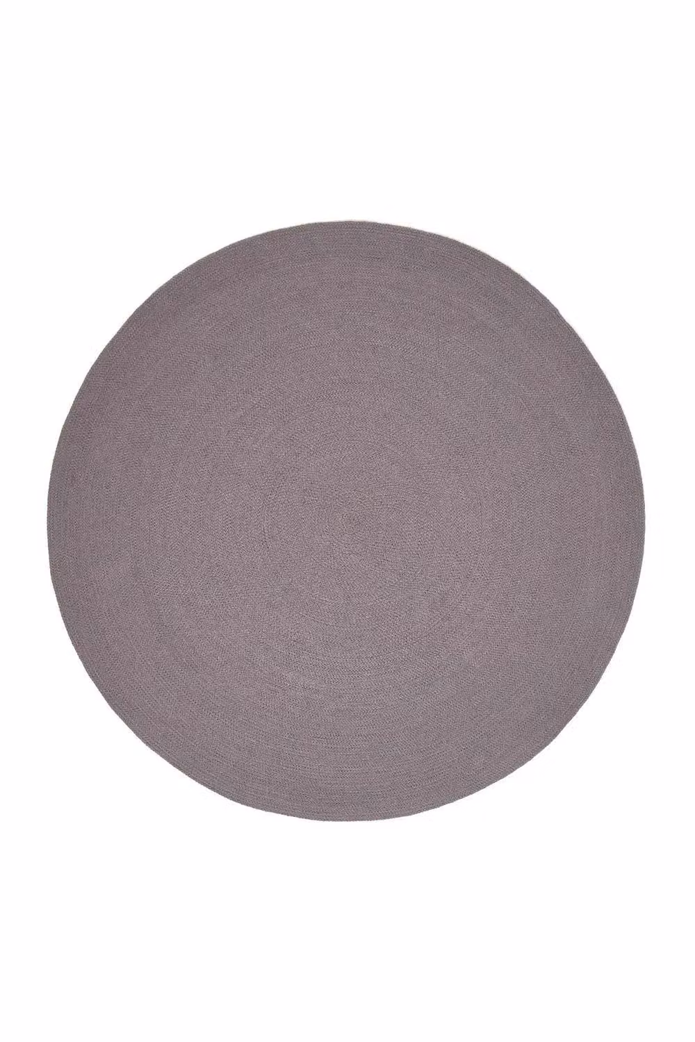 Homescapes Handmade Braided Oval Cotton Rug in Grey, Diameter: 150 cm – 2
