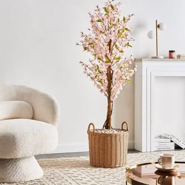 Wyld and Coco Artificial Cherry Blossom Tree with Pink Flowers, Height: 150 cm – 1