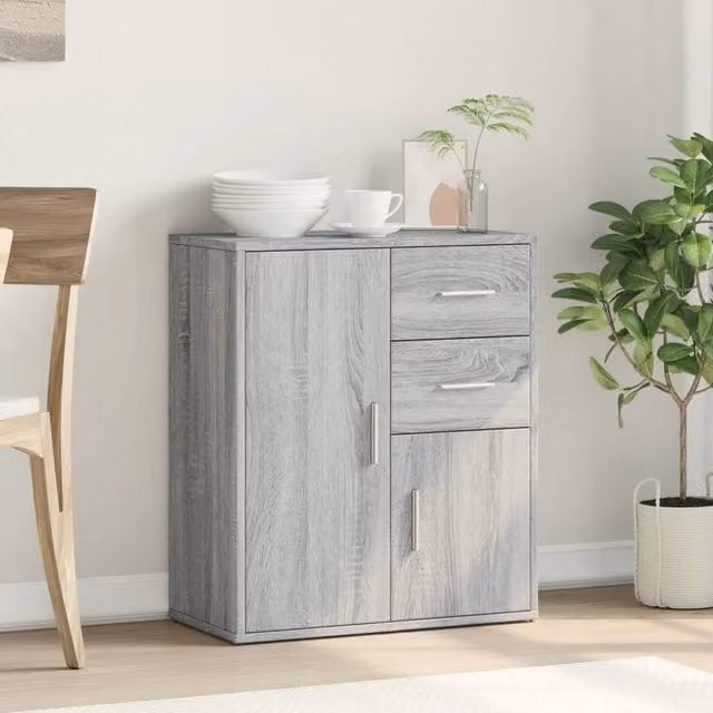 Berkfield Home Grey Sonoma Sideboard in Matt Engineered Wood W/D/H: 60 x 31 x 70 cm