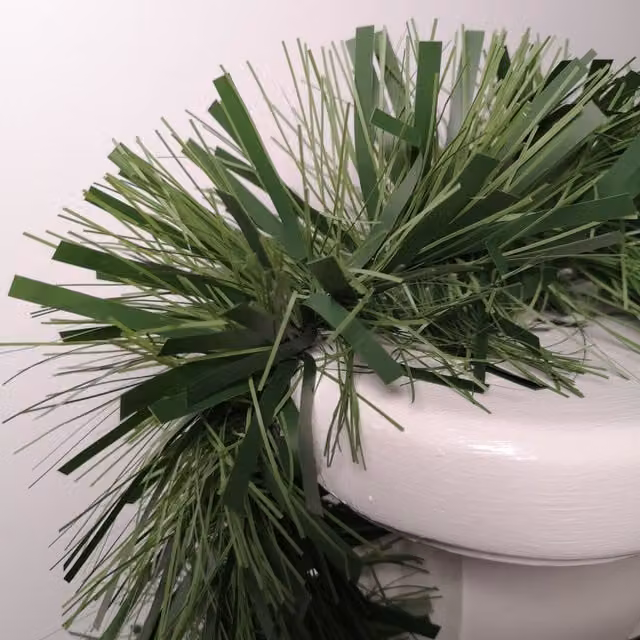 Samuel Alexander Green Luxury Chunky Cut Tinsel Garland Christmas Tree Decoration