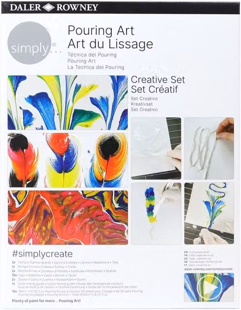 Daler-Rowney Simply Pouring Art Creative Set in Multicolour