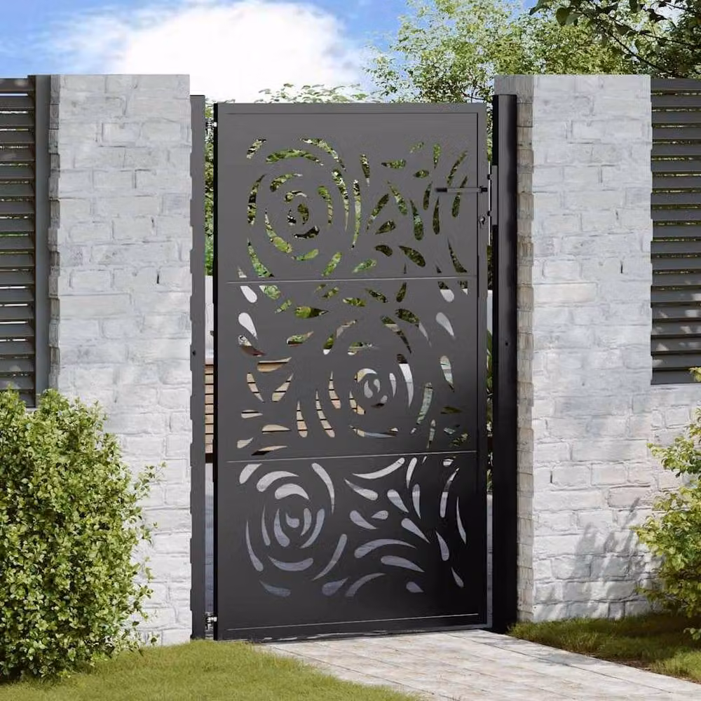 Berkfield Home Black Steel Garden Gate – 2