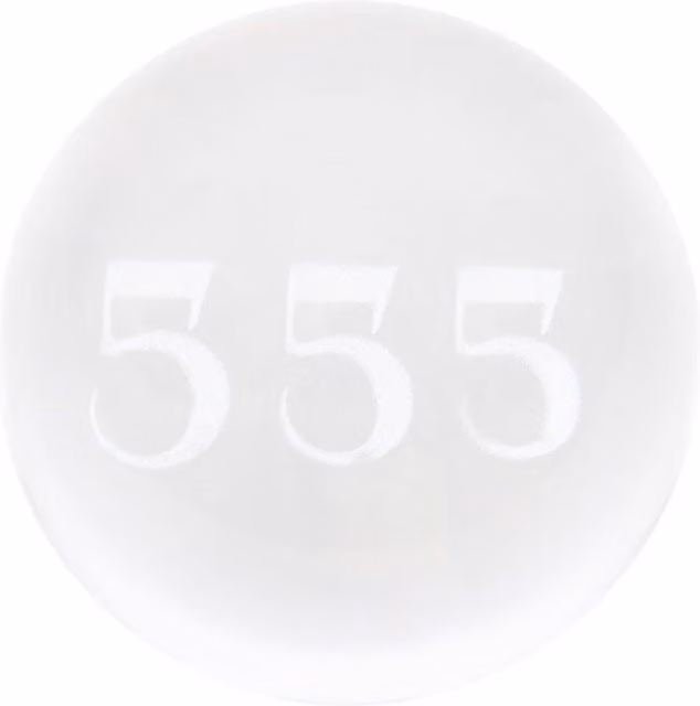 Something Different 555 Angel Number Clear Glass Crystal Ball Tabletop Ornament