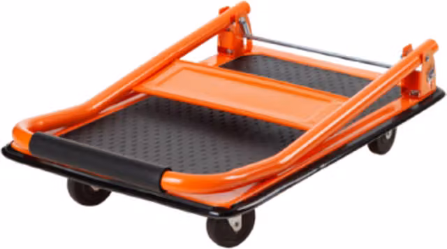 Black and Decker Foldable Steel Push Cart Flat Bed Trolley Platform Truck, Multicolour, W/D/H: 60 x 40 x 80 cm