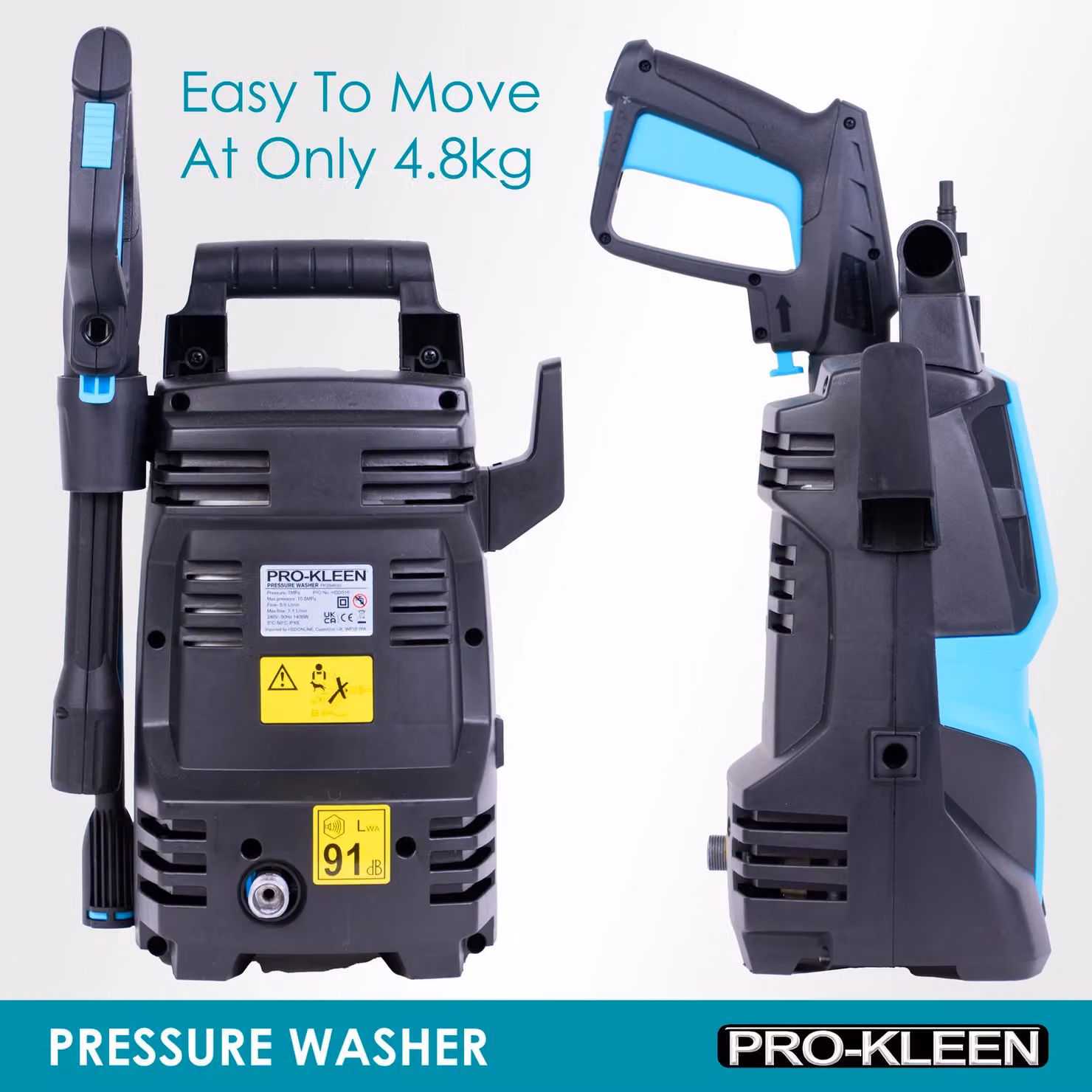 ProKleen Electric Jet Pressure Washer with Fixed Brush in Black – 3