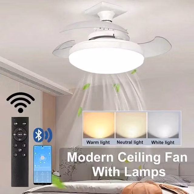 FORGEVIO 48W LED Ceiling Fan with Light in White – 1