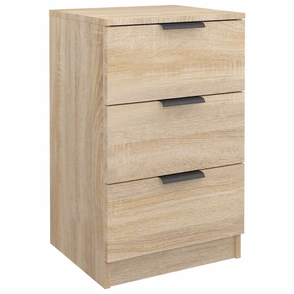Berkfield Home Modern Bedside Cabinet in Sonoma Oak, Light Brown, W/D/H: 40 x 36 x 65 cm – 2
