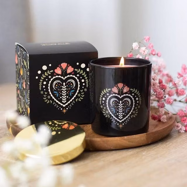 Uniqueful Midnight Bloom Black French Tulip Scented Candle