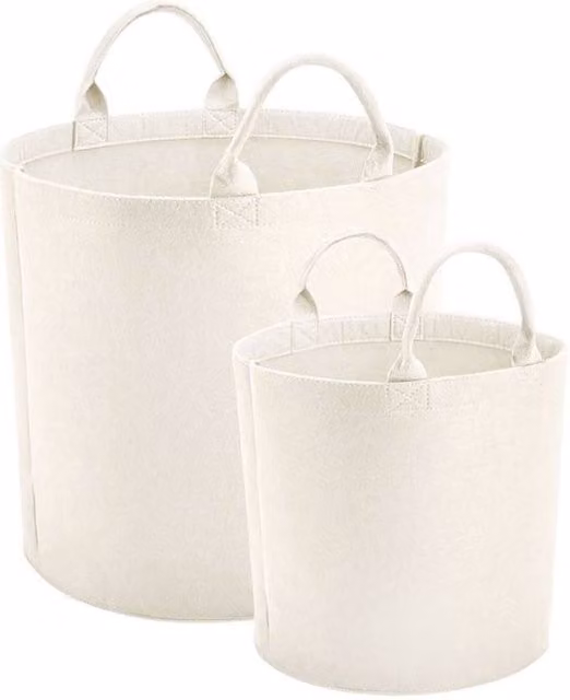 Bagbase Felt Plain Trug in White, W/D/H: 40 x 40 x 40 cm