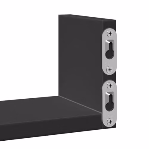 vidaXL Set of 3 Black MDF Wall Shelves – 3
