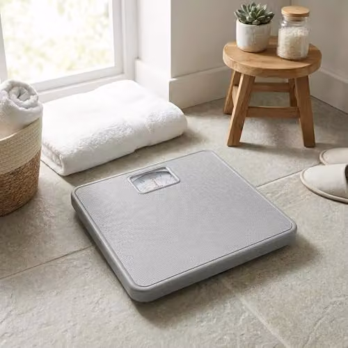 Salter Mechanical Personal Bathroom Scales with Analog Display in Silver and Red, 120 kg Capacity – 3
