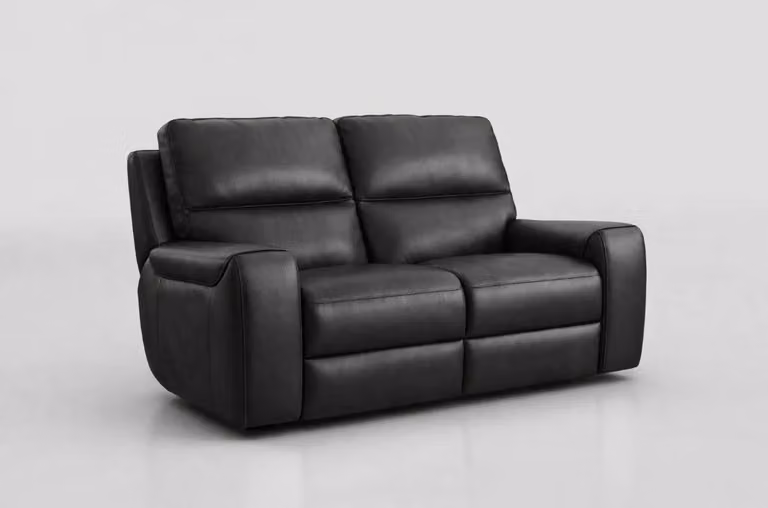Cheap Furniture Warehouse Lugo 2 Seater Power Recliner Sofa in Anthracite Synthetic Leather