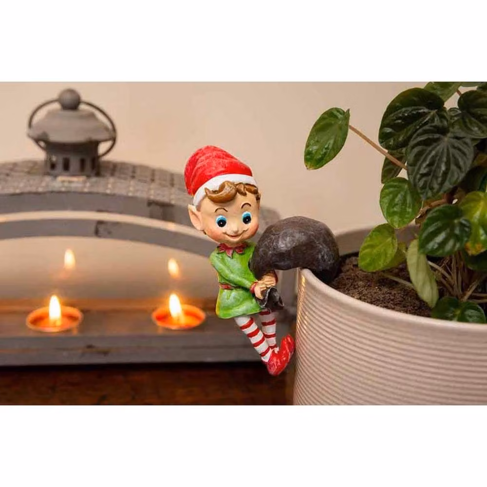 Jardinopia Naughty Elf Pot Buddy in Multicolour, W7 x D11.5 x H5 cm – 2