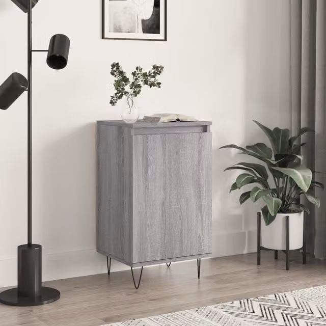 Berkfield Home Grey Sonoma Modern Sideboard in Engineered Wood W/D/H: 40 x 35 x 70 cm