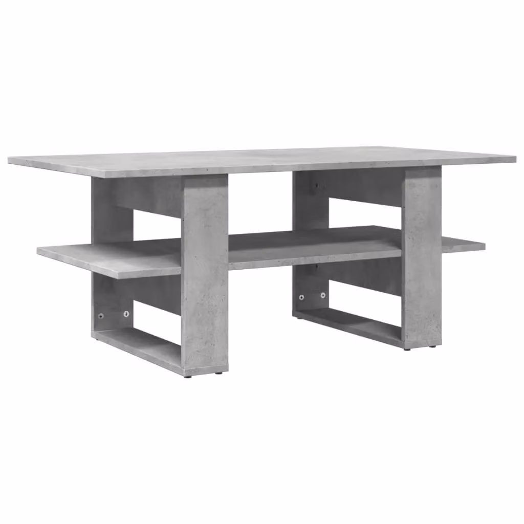 Berkfield Home Modern Rectangular Coffee Table in Concrete Grey, W/D/H: 102 x 55 x 42 cm – 2