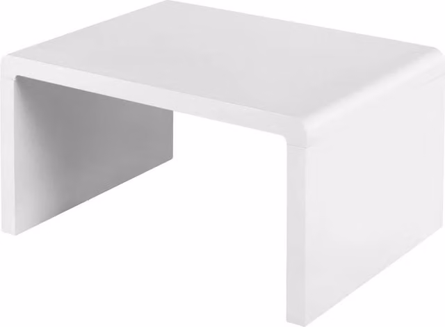 SPETLEK Modern White Rectangular Coffee Table W/D/H: 80 x 60 x 43 cm