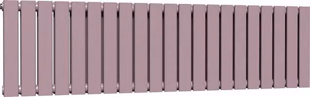 Lux Heat Double Flat Horizontal Steel Radiator in Lavender Mist, W: 147 cm, H: 40 cm