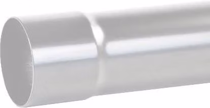 ARP Aluminium Round Swaged Downpipe with PPC Finish in Silver, Length: 1 m, Diameter: 7.6 cm