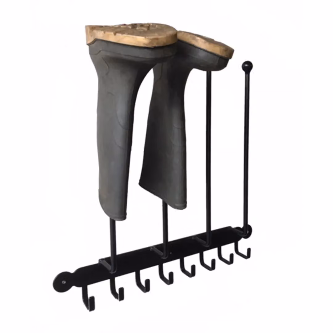 Poppyforge Wall Mounted Metal Boot Rack in Black, D7.6 x W36.8 x H53.3 cm – 2