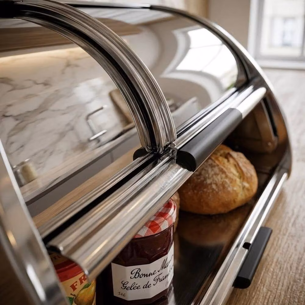PAWNORA Stainless Steel Bread Bin in Silver – 4