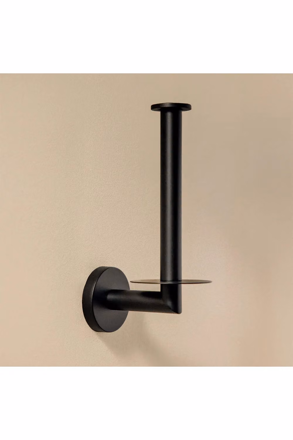 Cosmic Vertical Toilet Roll Holder in Matt Black with Hidden Fixings – 2