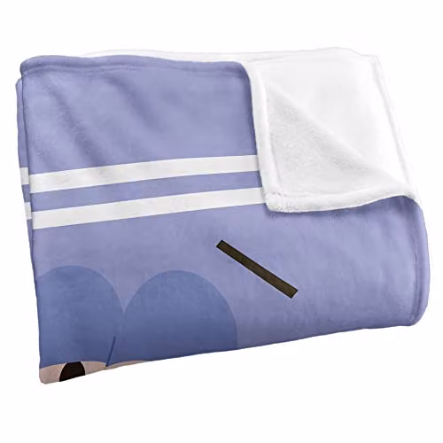 LOGOVISION White Fluffy Microfibre Fleece Throw Blanket, W/D: 152 x 127 cm – 2