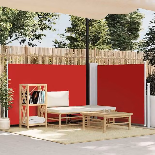 Berkfield Home Red Retractable Roller Side Awning, W/D/H: 600 x 100 x 1 cm – 1