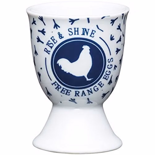Kitchen Craft Blue Porcelain Egg Cup, W: 9 cm, D: 12 cm, H: 16 cm – 1