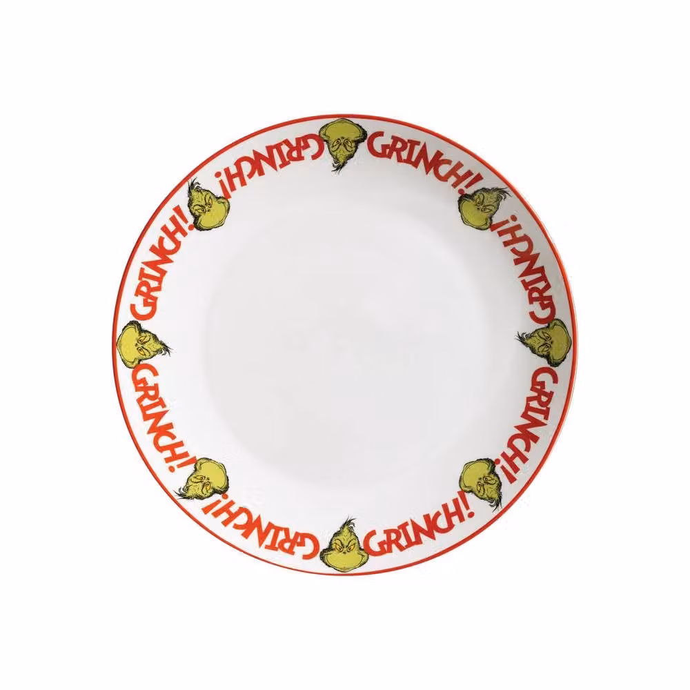 The Grinch 12-Piece Porcelain Dinnerware Set in White and Green – 3