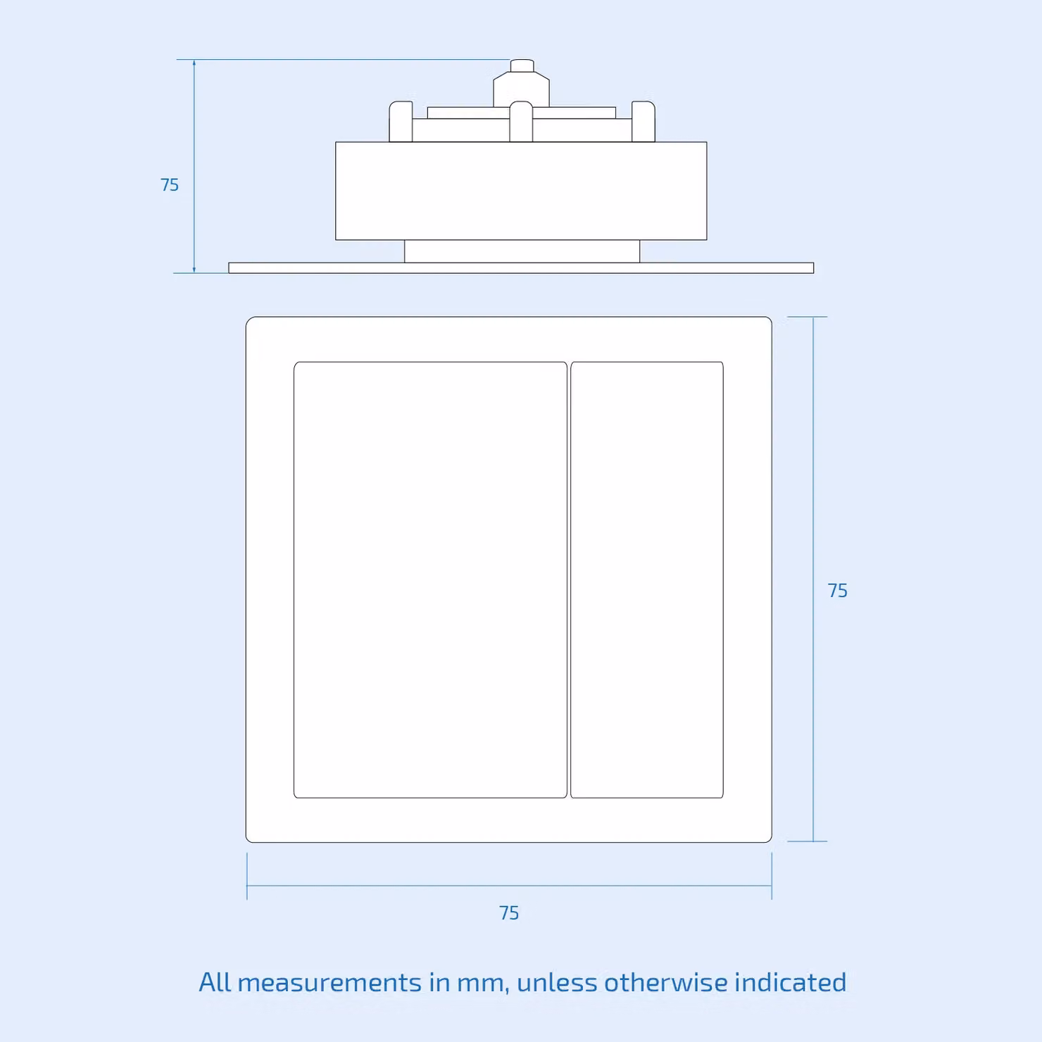 Nes Home Matt Black Square Button WC Flush Plate – 2
