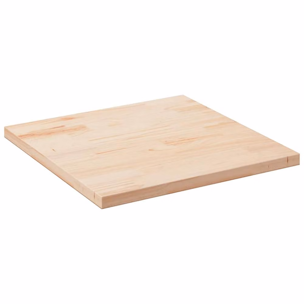 Berkfield Home Solid Pine Square Table Top in Light Oak Beige, W: 90 cm, D: 90 cm, H: 2.5 cm