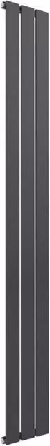 Bathroom Kingdom Anthracite Single Flat Panel Vertical Radiator, H: 218 cm x W: 160 cm, Grey