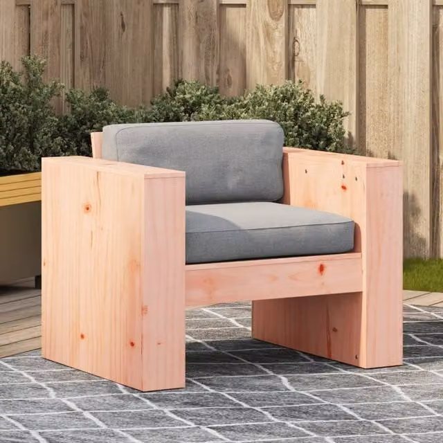 Berkfield Home Garden Sofa in Light Tan Solid Douglas Wood, W/D/H: 79 x 60 x 62 cm – 1