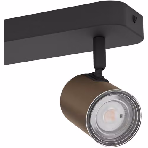 Loops Modern LED Ceiling Spotlight in Bronze and Black, IP44 Rated for Bathroom and Living Room Use – 1