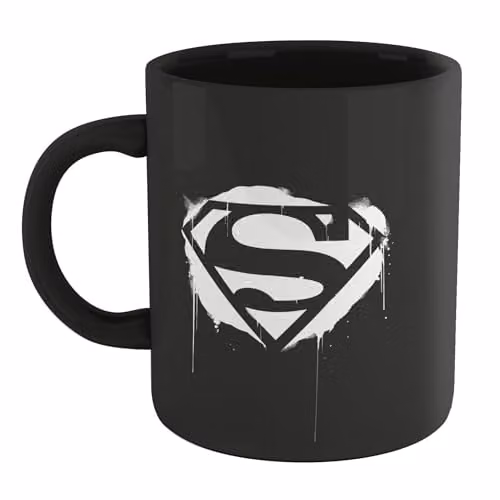 Zavvi Superman Graffiti Ceramic Mug in Black and Multicolour