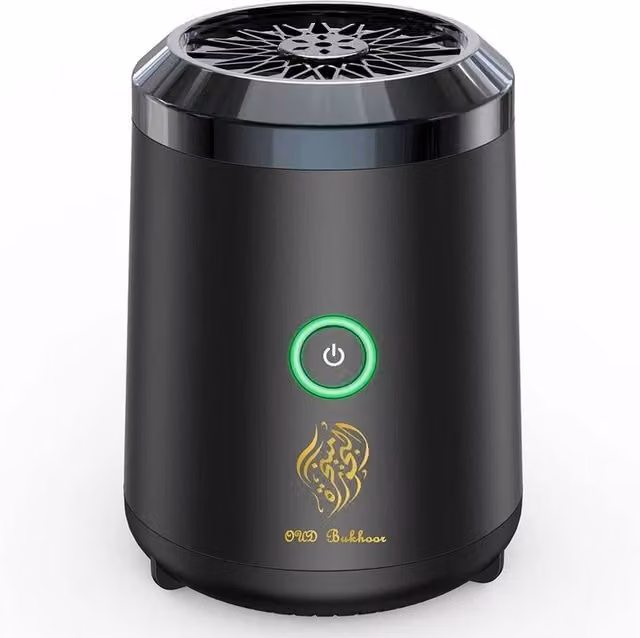 FLAVORA Mini Electric Portable Bakhoor and Incense Burner Diffuser in Black – 1
