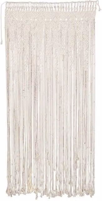Kelvenix Boho Geometric Hand-woven Cotton Tapestry Wall Hanging in Beige, W: 100 cm, H: 180 cm – 1