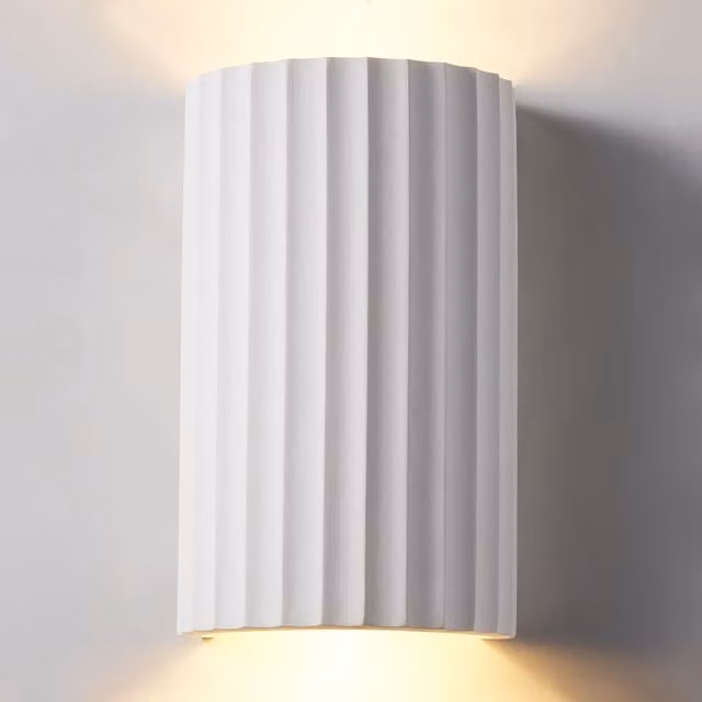 Harper Living Modern White Ceramic Wall Light with Up and Down LED GU10 Lighting