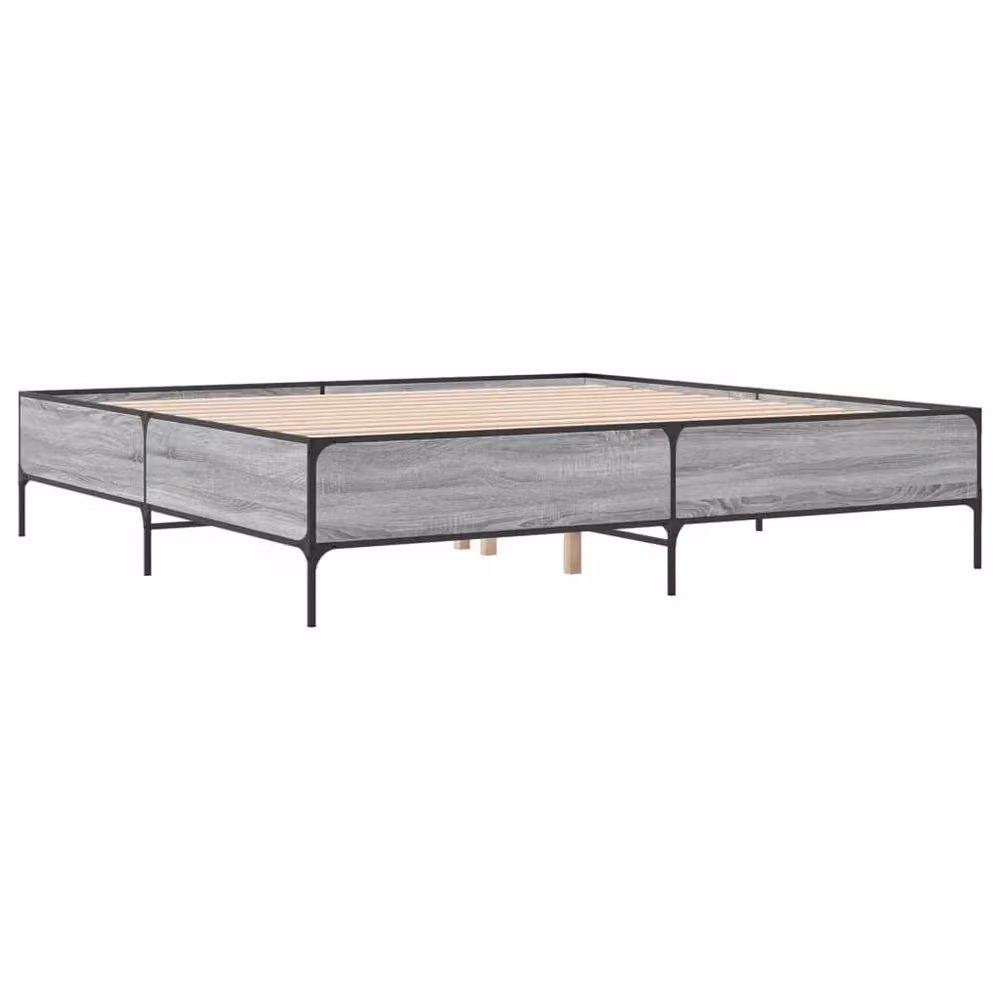 Berkfield Home Grey Sonoma Bed Frame with Drawers, W/D/H: 200 x 200 x 44 cm – 3